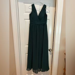 Revelry Classic Emerald Kiera Chiffon Dress